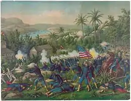 Description de l'image Painting of the Battle of Las Guasimas.JPG.