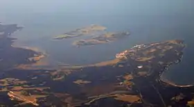 Image aérienne des îles Pakri.