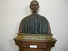 Photographie d'un buste du philosophe italien Nicolas Machiavel