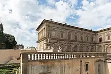 L'arrière du Palais Pitti vu du Jardin de Boboli.