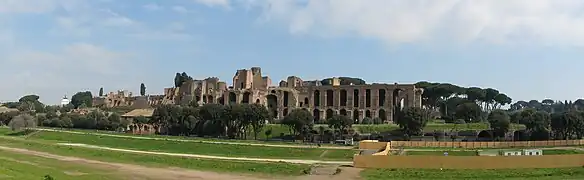 Le Mont Palatin, une des sept collines de Rome.