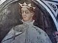 Le roi Arthur,fresque du Palazzo Trinci.
