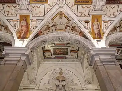 Giovan Battista Castello dit il Bergamasco, détail de l'atrium.