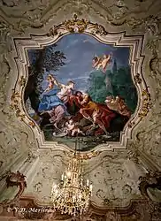 Une des salles décorée de fresques par Giovanni Angelo Borroni.