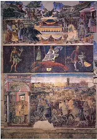 Image du mois de juin et le triomphe de Mercure de Francesco del Cossa