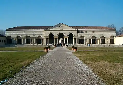 Palais du Te, Mantouefaçade d'entréearch. J. Romain, 1525/1534