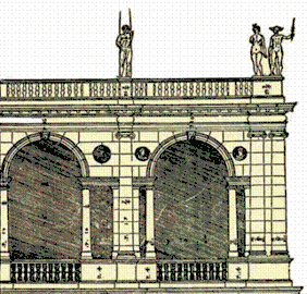 Serlienne : détail d'un dessin de Quattro Libri dell'Architettura de Palladio.