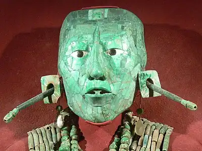 Masque funéraire du Pakal (615-683), Musée national d'anthropologie de Mexico.