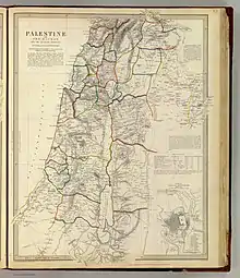 Une carte détaillée de la Palestine du 19e siècle