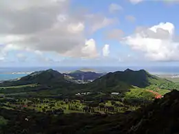 Pali Gap, Windward Coast, île d'Oahu, Hawaï