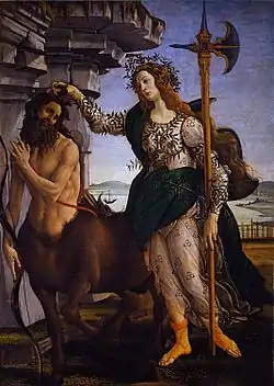 Pallas et le Centaure de Botticelli, galerie des Offices.