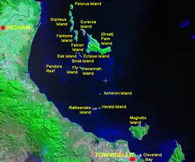 Carte des :îles de Palme (en).
