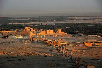 La Grande colonnade de Palmyre (Syrie).