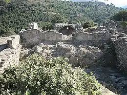 Site archéologique du Panissarsvoie Domitienne, trophée de Pompée, prieuré Sainte-Marie, sol