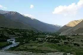 Vue d'une partie de la vallée du Pandchir en 2011 depuis la tombe d'Ahmed Chah Massoud.