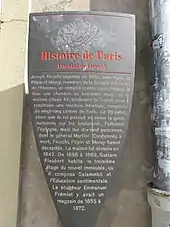 Panneau Histoire de Paris « Attentat de Fieschi ».