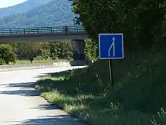 De 2 à 1 voie, D916, Haute-Savoie.
