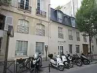 Panneau Histoire de Paris « La dernière demeure de Béranger », 5-5 bis, rue Béranger.