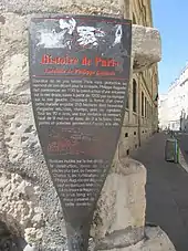 Panneau Histoire de Paris « Enceinte de Philippe Auguste ».