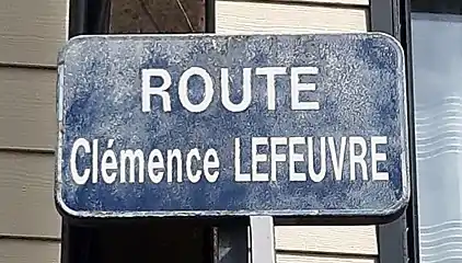 Panneau routier Clémence Lefeuvre, à Saint-Julien-de-Concelles