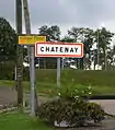 Panneau d'entrée dans Châtenay.