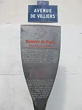 Panneau Histoire de Paris