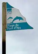 Panneau indicateur de la plage du Pont d'Yeu