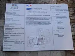 Panneau présentant les travaux en cours