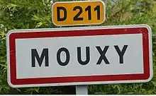 panneau indicateur de Mouxy