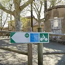 panneau de la Drôme à vélo