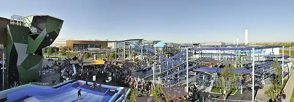 Vue panoramique du centre commercial