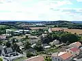 Saint-Michel-Mont-Mercure - panorama du clocher de l'église.