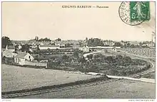 Panorama de Guignes avec la gare tramway de Guignes