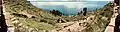 Panorama de l'île Taquile et du lac Titicaca.