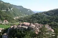 Vue depuis la Forteresse sur la haute vallée du Tronto