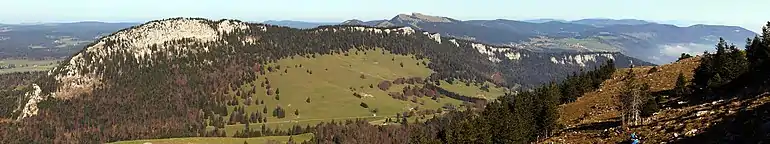 Vue panoramique des aiguilles de Baulmes.