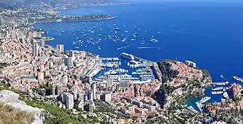 Port Hercule, Rocher de Monaco, et port de Fontvieille