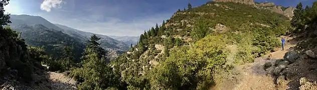 Panorama des gorges du Vouraïkós.