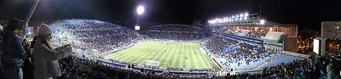 Photographie montrant le stade Vélodrome dans son ancienne configuration.