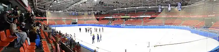 Panoramique de la patinoire Polesud durant les Championnats de France 2017 de Short-Track.