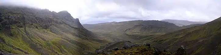 La vallée de la Hébé vue du col 500