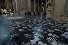Sol du Panthéon de Paris décoré par JR