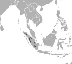 Description de l'image Panthera tigris sumatrae distribution map 2.png.