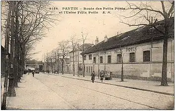 Route des Petits-Ponts et usine Félix Potin.