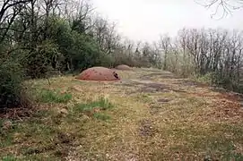 Une batterie de deux tourelles d'un des forts de Metz.