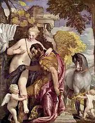 Paul Véronèse,Mars et Vénus (XVIe siècle), 206 × 161 cm.