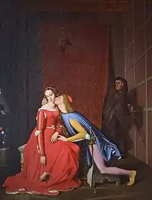 Paolo et Francesca par Ingres.