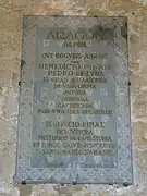 Inscription à la gloire de Benoît XIII, le grand Aragonais.