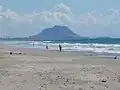 Mt Maunganui vu de Papamoa Beach.