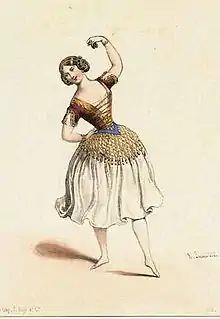 Carlotta Grisi dans Paquita, 1846.